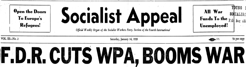 SOCIALIST APPEAL Masthead