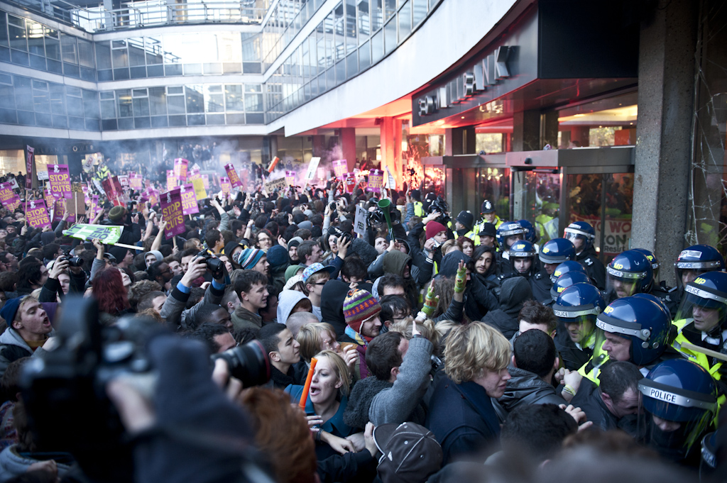 Protestors surround Tory HQ